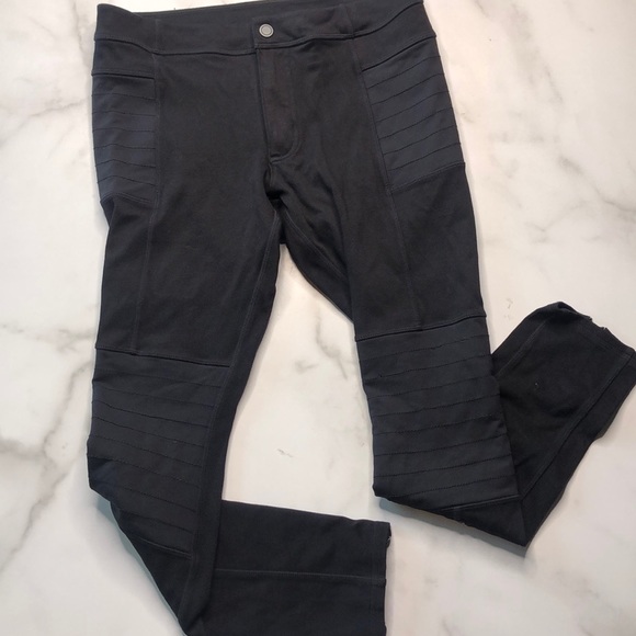 Athleta Trailsetter Moto Ponte Pant Black 4P - Picture 2 of 7